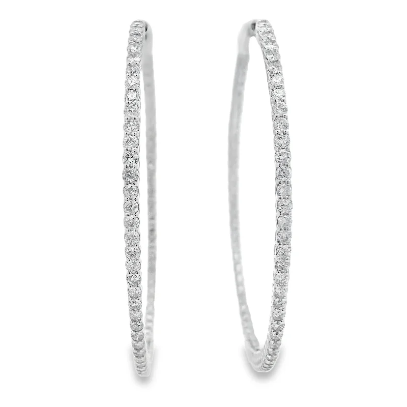 Twisted cord earrings-Diamond Hoop/Dangle/Drop Earring