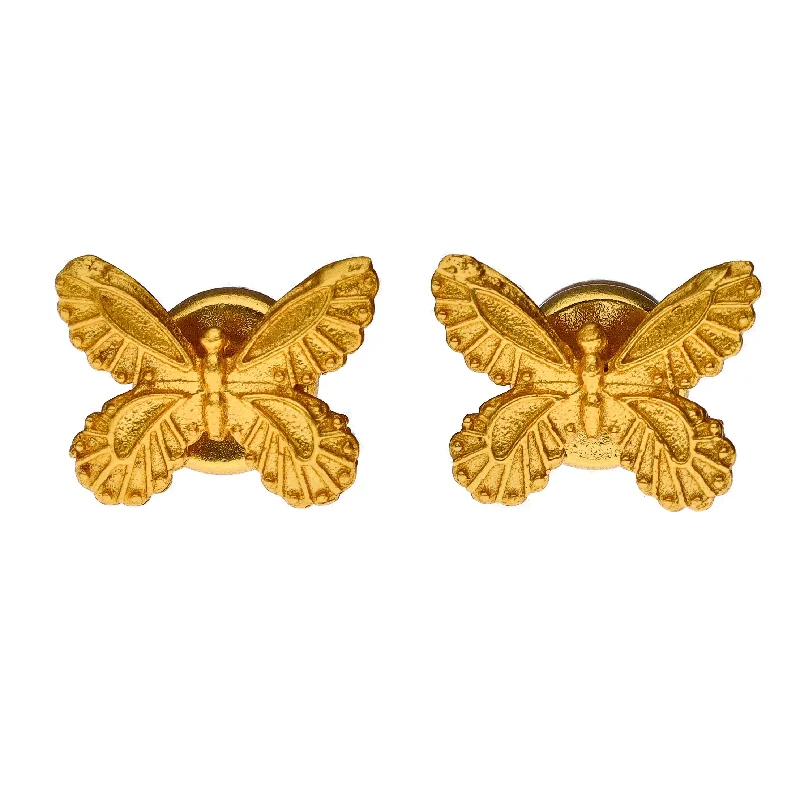 Broad hoop earrings-Julie Vos Butterfly Stud Earrings