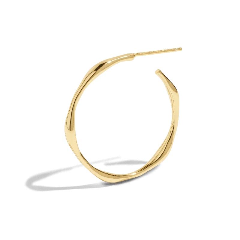 Reed style earrings-THE COCO HOOP - 18k gold vermeil