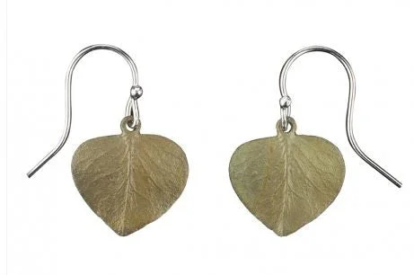 Tiny triangle earrings-Small Eucalyptus Earrings