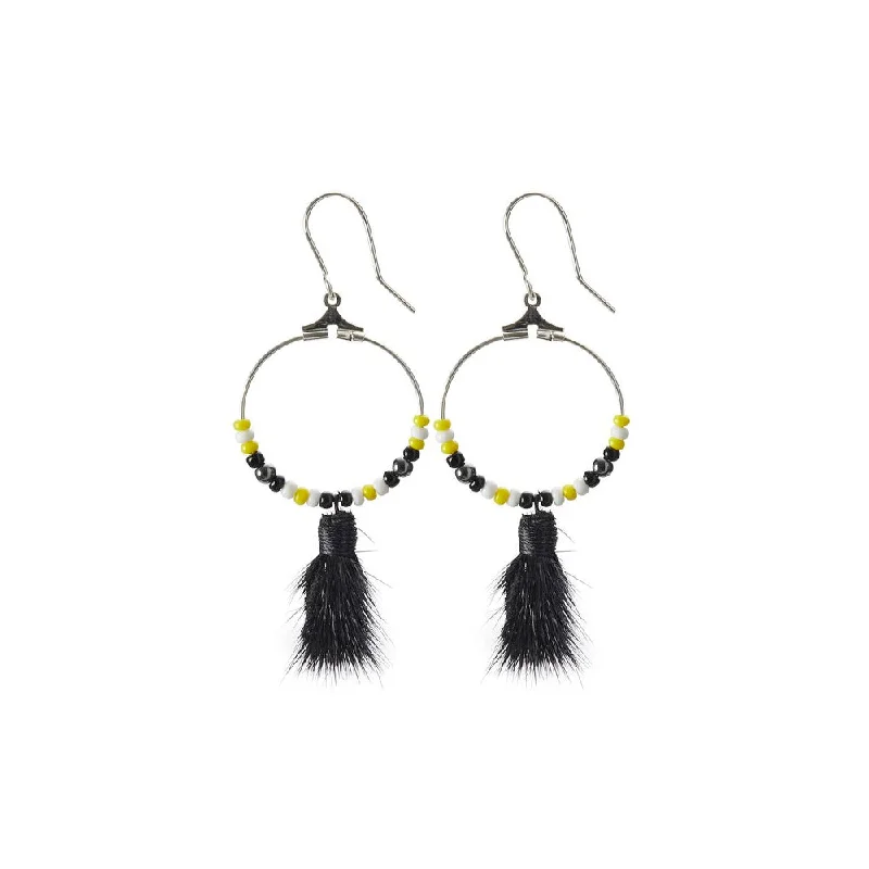 Two-tone earrings-ANUK earrings, small, black