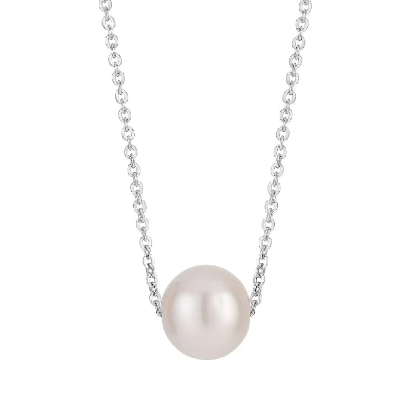 Nova star necklaces-Cultured freshwater pearl necklace in sterling silver