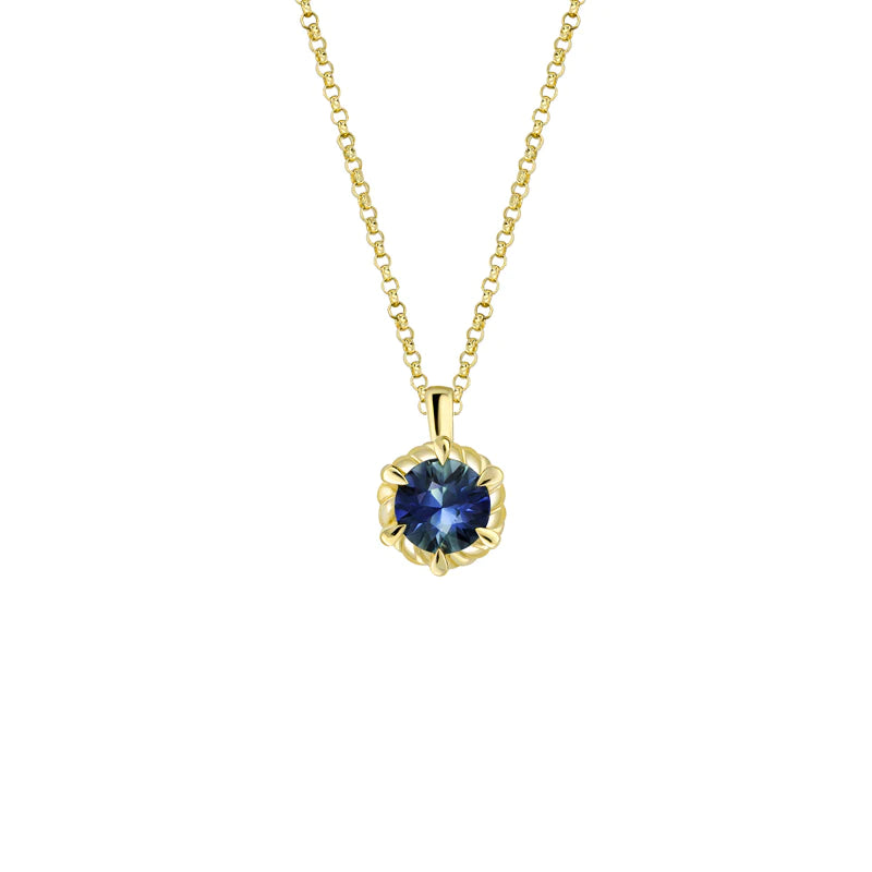 Floral design necklaces-Cleo Sapphire Necklace