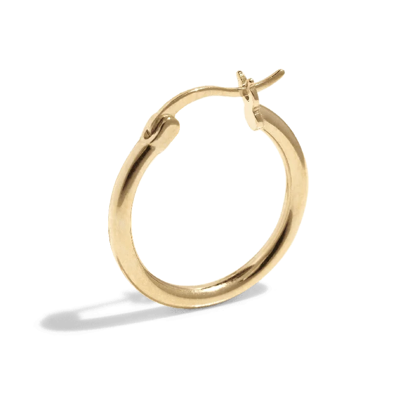 Morganite earrings-THE BASE HOOP M - 18k gold vermeil