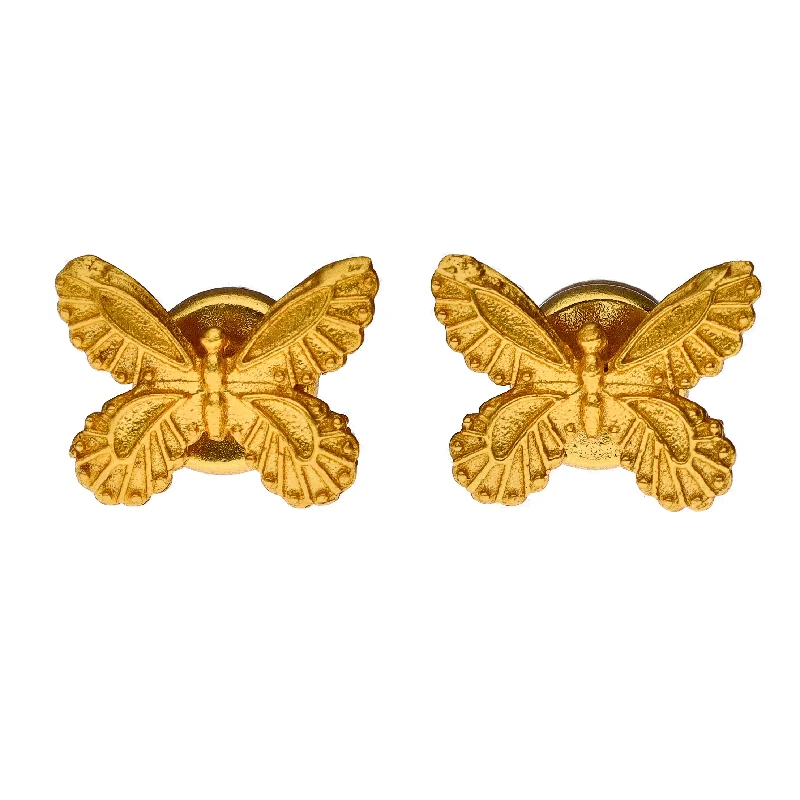 Edwardian style earrings-Julie Vos Butterfly Stud Earrings