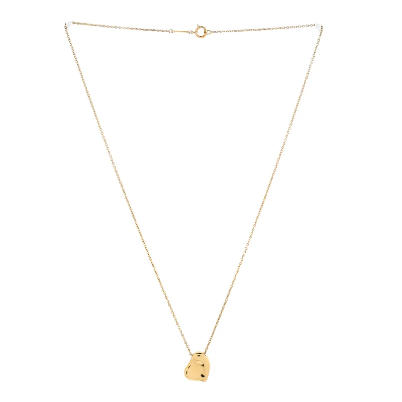 Vine weave necklaces-Elsa Peretti Full Heart Necklace 18K Yellow Gold