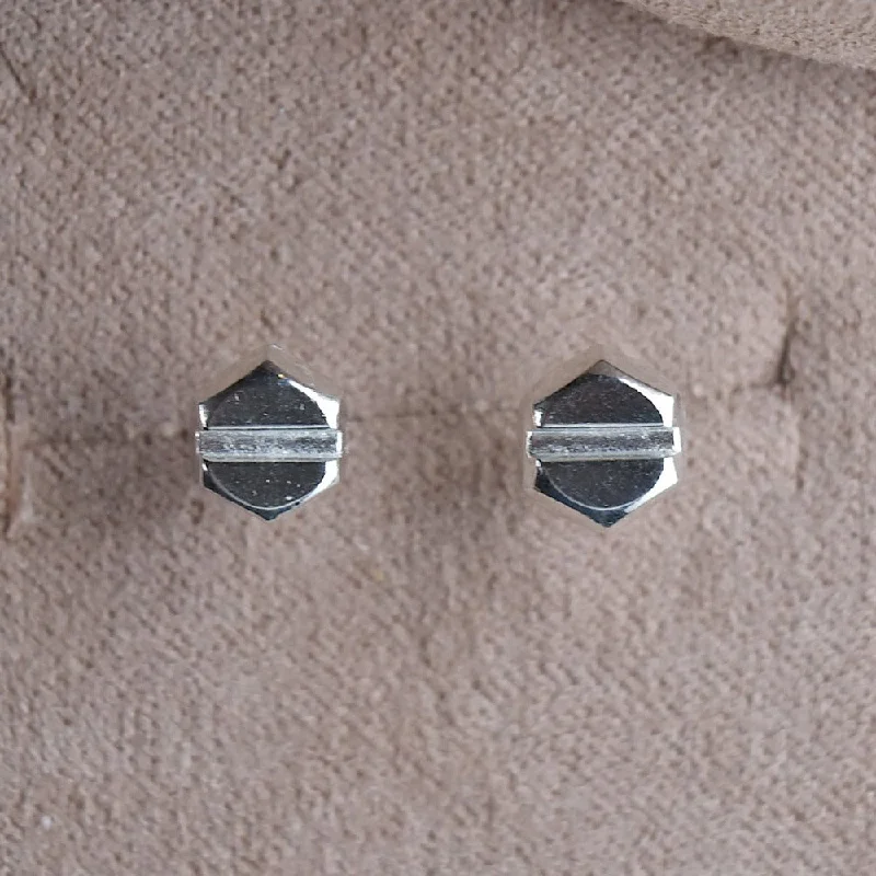 Tapered drop earrings-Screw Stud Earrings