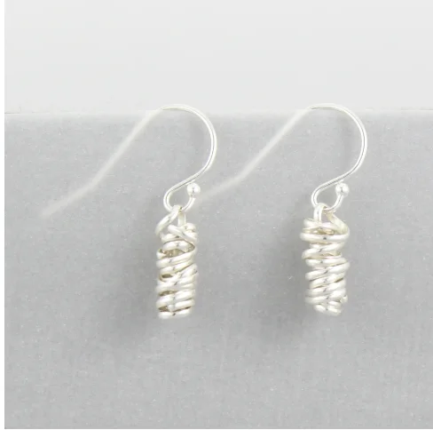 Chiseled disc earrings-Twist Earring - Mini