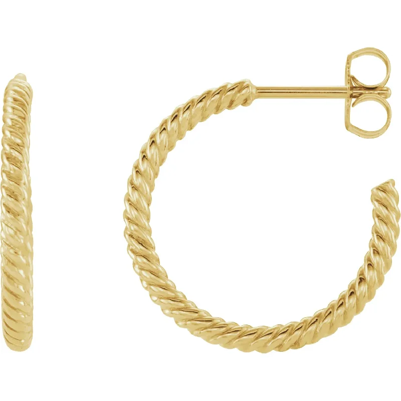 Edwardian style earrings-14k Gold Twisted Hoops