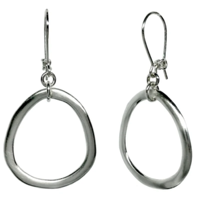 Tapered drop earrings-Large Circlet Earrings