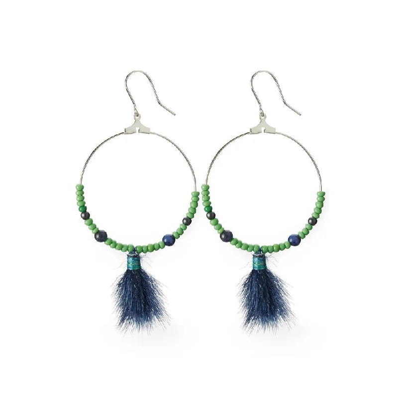 Petal design earrings-ANUK earrings, blue