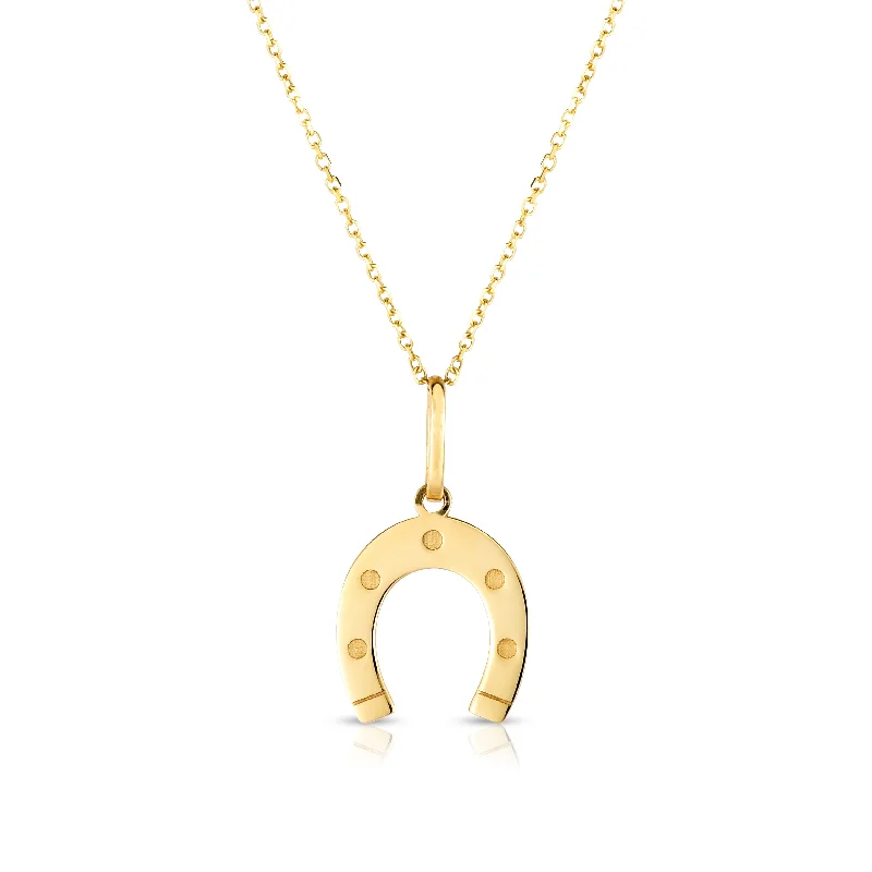 Graceful design necklaces-14K Gold Horseshoe Necklace