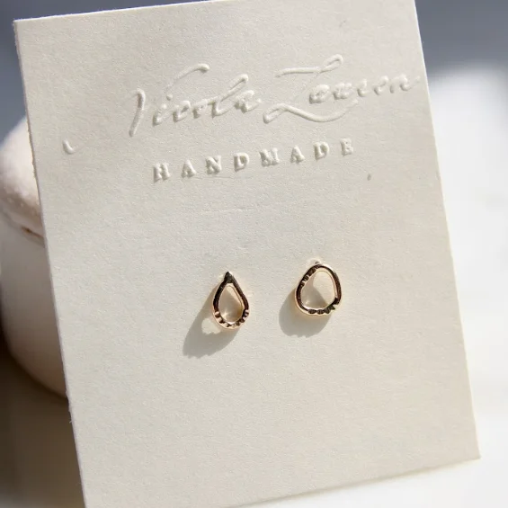 Flow drop earrings-Geo Stud Earrings, Tear and Soft Triangle