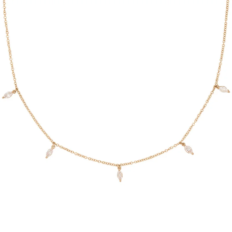 Suspended gem necklaces-Ara Fringe Necklace