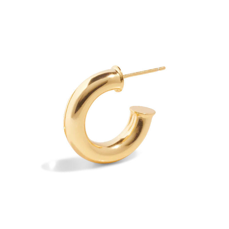 Slim wing earrings-THE KENDAL HOOP S - 18k gold vermeil