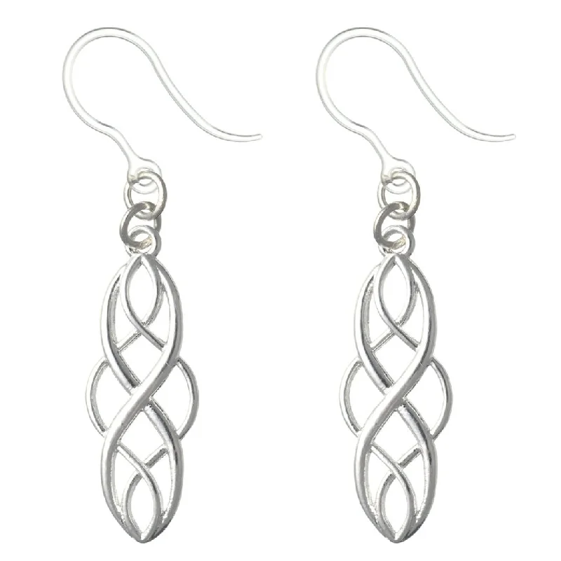 Infinity Loops Dangles Hypoallergenic Earrings for Sensitive Ears Made with Plastic Posts