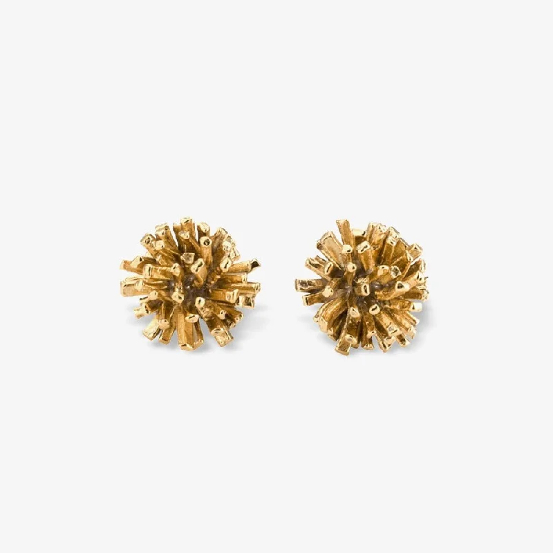 Bright art earrings-Pom Pom Stud