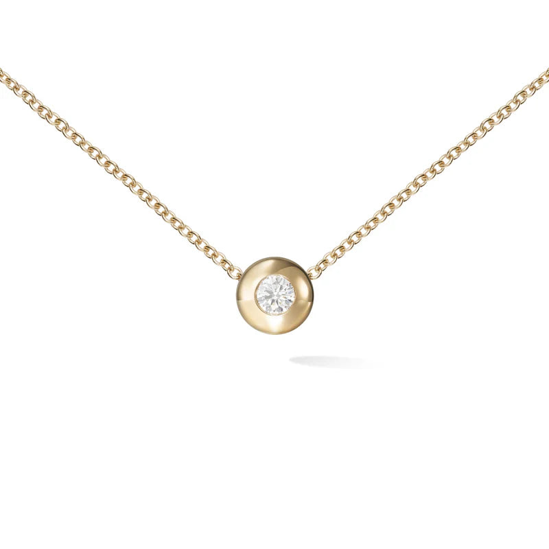 Rustic style necklaces-MELISSA KAYE 18K YELLOW GOLD AUDREY SOLITAIRE DIAMOND PENDANT NECKLACE