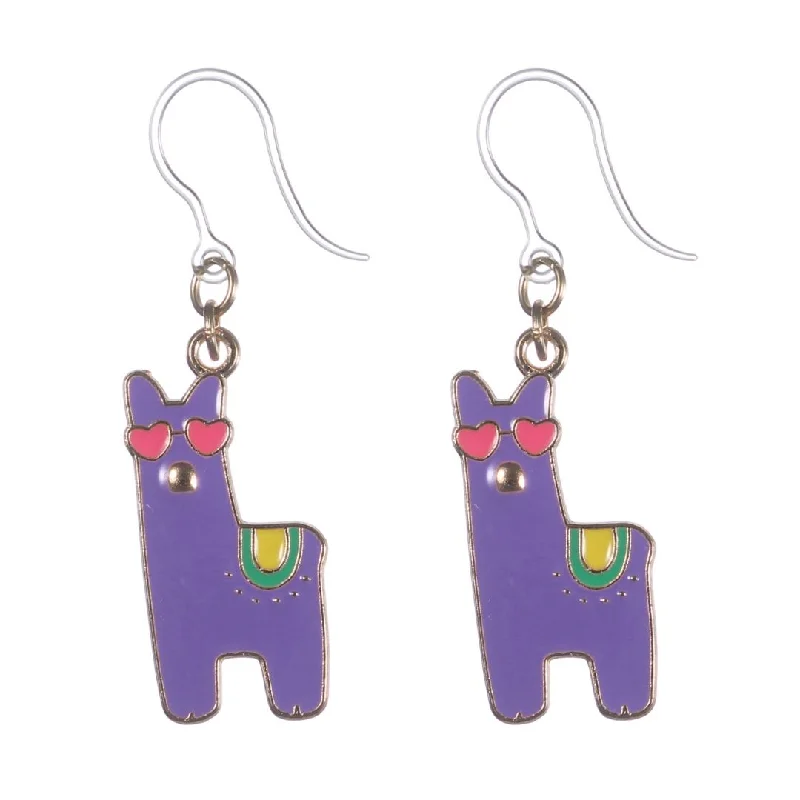 Alpaca Dangles Hypoallergenic Earrings for Sensitive Ears Made with Plastic Posts