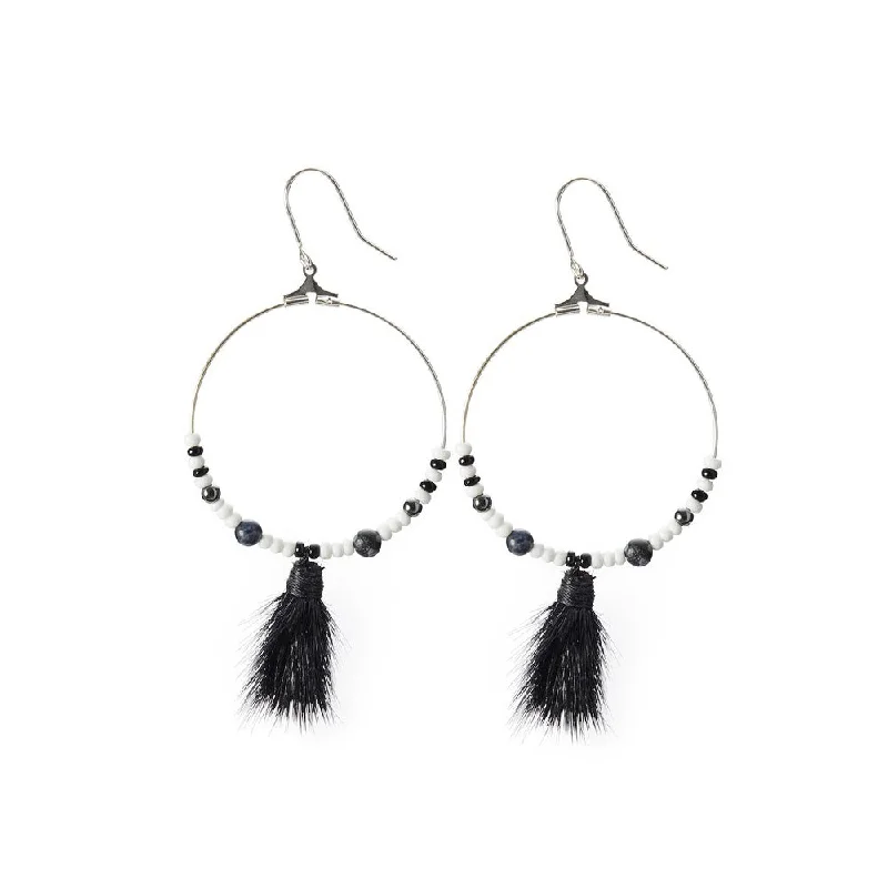 Warm wood earrings-ANUK earrings, black