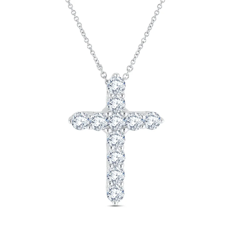 Bright name necklaces-Lab Grown Diamond 1 Carat Cross Pendant