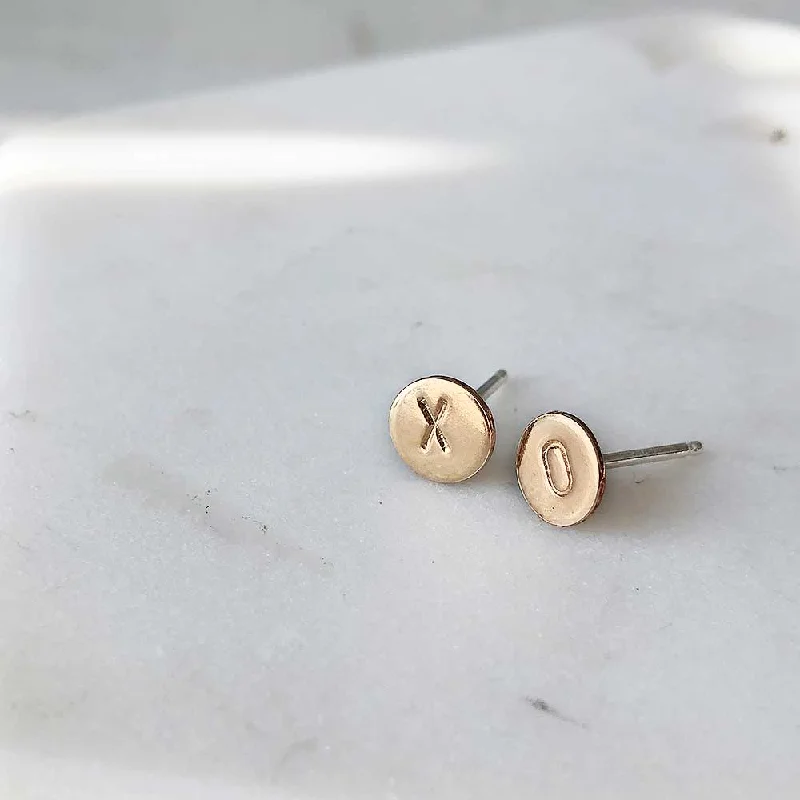 Ruby stud earrings-XO Stud Earrings