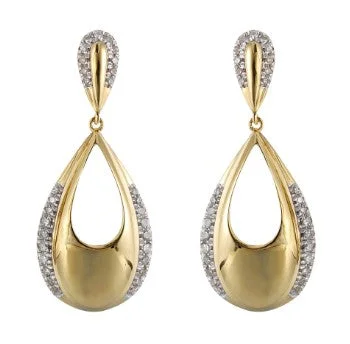 Sleek bar earrings-Diamond Hoop/Dangle/Drop Earring