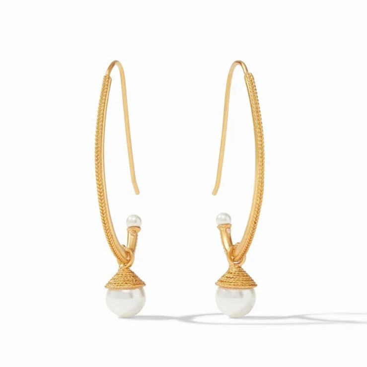 Light enamel earrings-Julie Vos Windsor Collection Pearl Statement Earrings