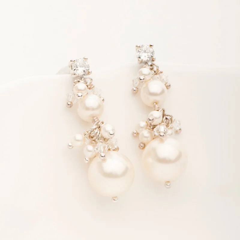 Multi-drop earrings-Two-Tier Elizabeth Earring