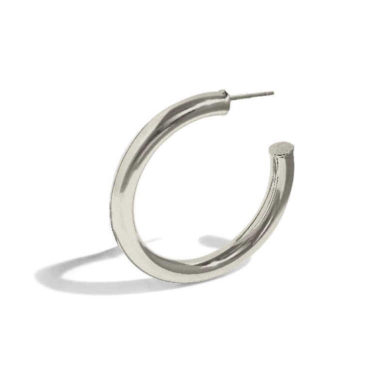 High gloss earrings-THE KENDAL HOOP L - sterling silver