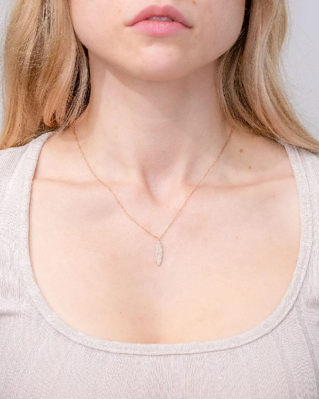 Celestial sign necklaces-Rose Gold Marquise Pendant