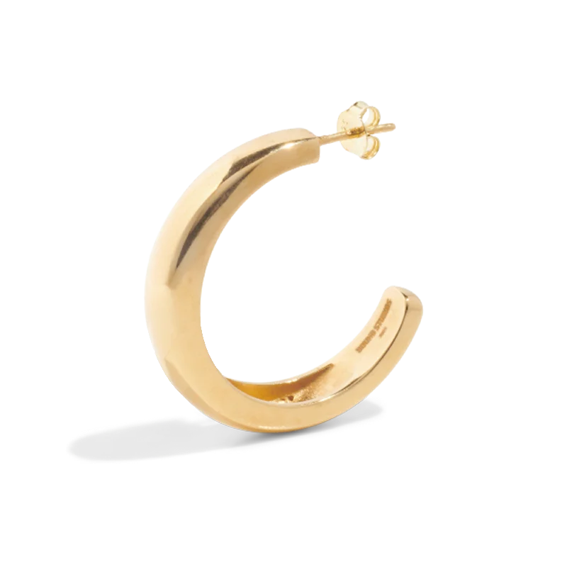 Petal hoop earrings-THE HARPER HOOP L - 18k gold vermeil