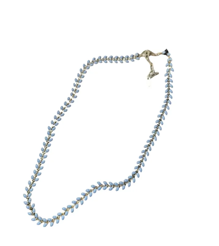 Cultured pearl necklaces-Women's Chevron Necklace In Chicky Gray