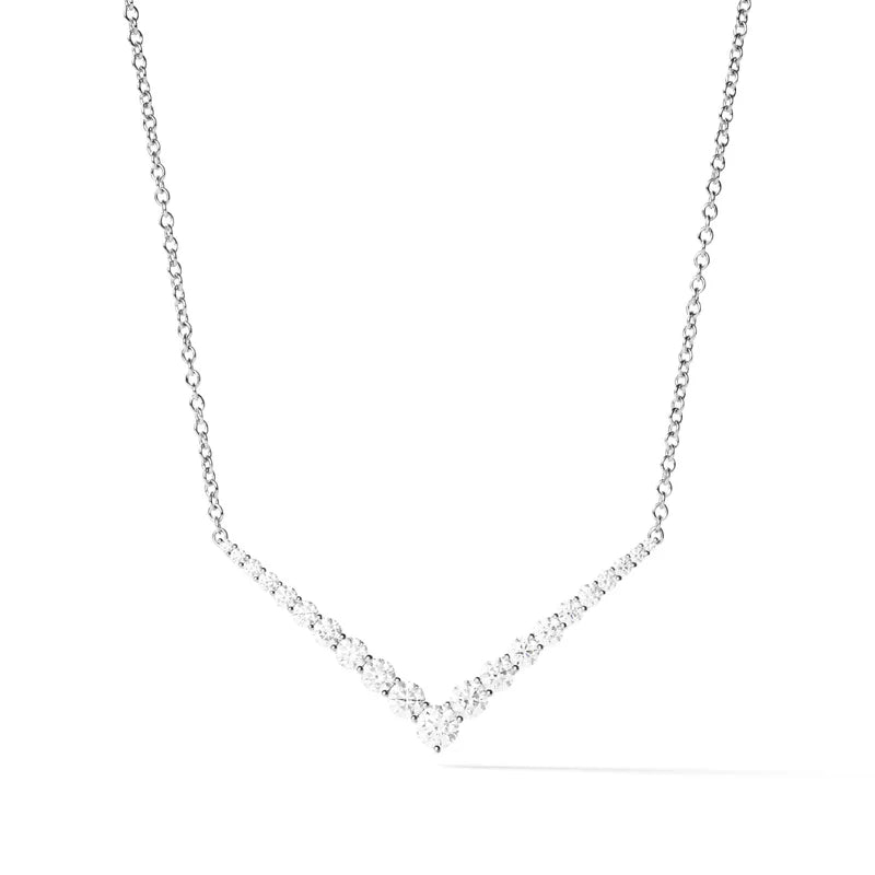 Twisted cord necklaces-MELISSA KAYE 18K YELLOW GOLD ARIA DIAMOND V-NECKLACE 1.61CTW