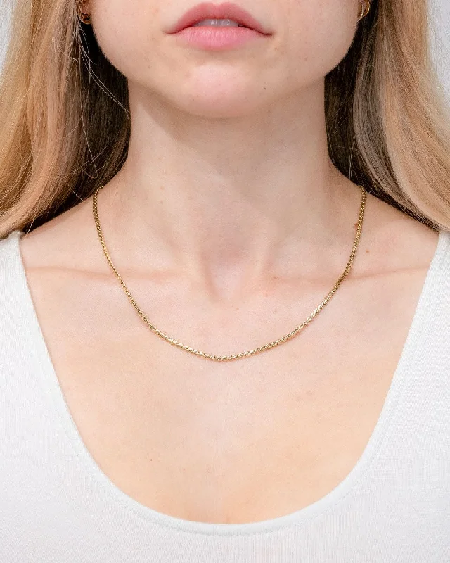 High shine necklaces-Serpentine Chain