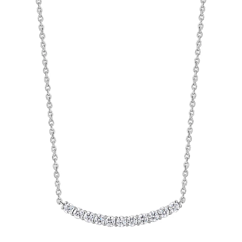 Galaxy charm necklaces-Necklace with 0.88 carats* of diamond simulants in sterling silver