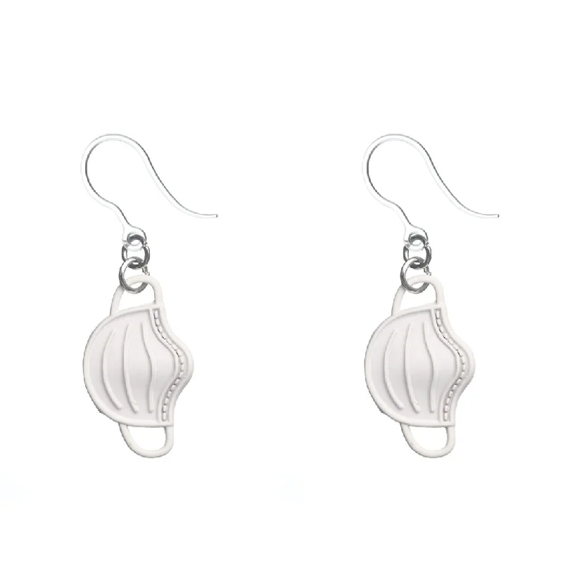 Face Mask Dangles Hypoallergenic Earrings for Sensitive Ears Made with Plastic Posts