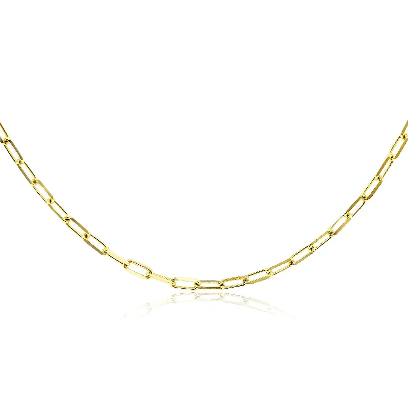 Coil knot necklaces-18K YELLOW GOLD 24-INCH PAPERCLIP LINK NECKLACE