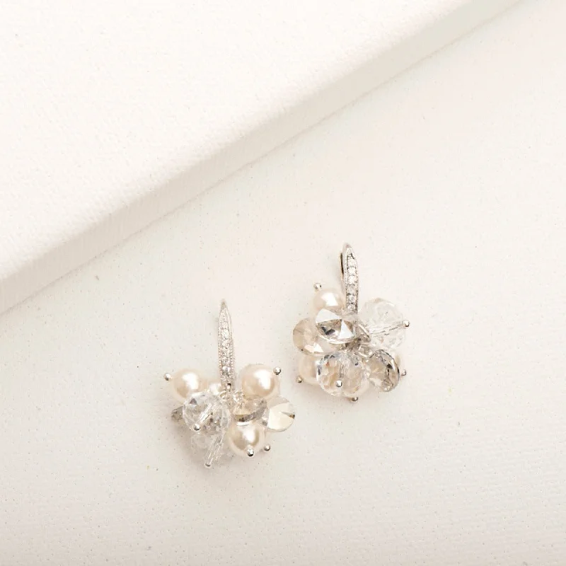 Tiny triangle earrings-Cloudburst Cluster Earring