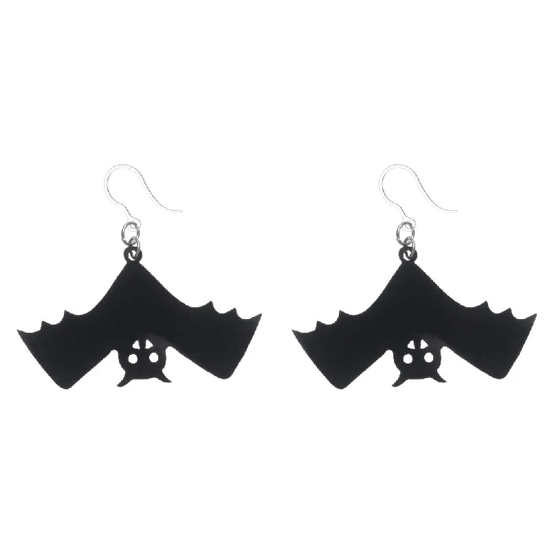 Exaggerated Bat Dangles Hypoallergenic Earrings for Sensitive Ears Made with Plastic Posts