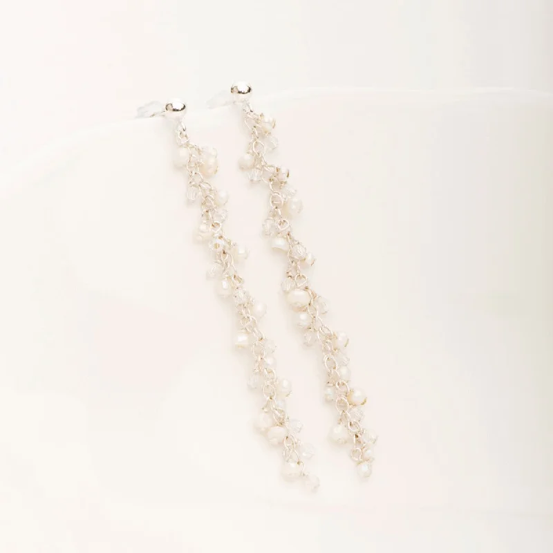 Edwardian style earrings-Crystalline Stalactite Earring