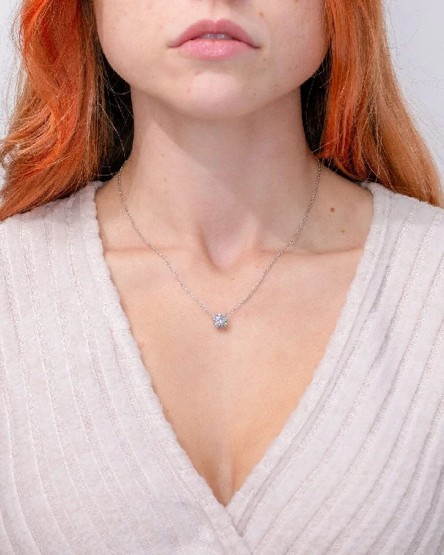 Silk fringe necklaces-1.70ct D-VS1 Round Lab Diamond Pendant