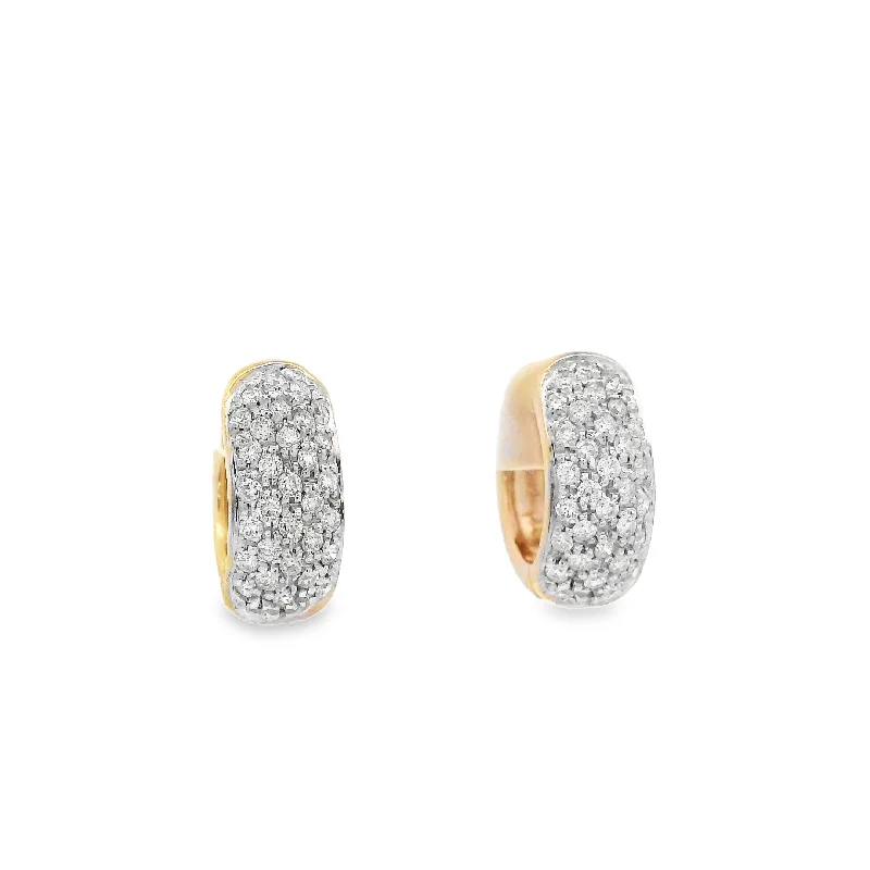 Wide tier earrings-Diamond Hoop/Dangle/Drop Earring