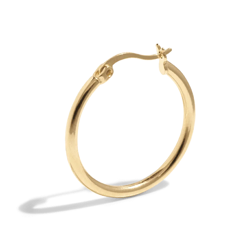 Subtle drop earrings-THE BASE HOOP L - 18k gold vermeil