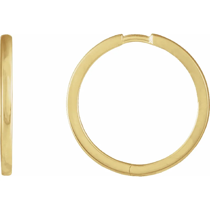 Emerald stud earrings-14k Gold 'Huggie' Hoop