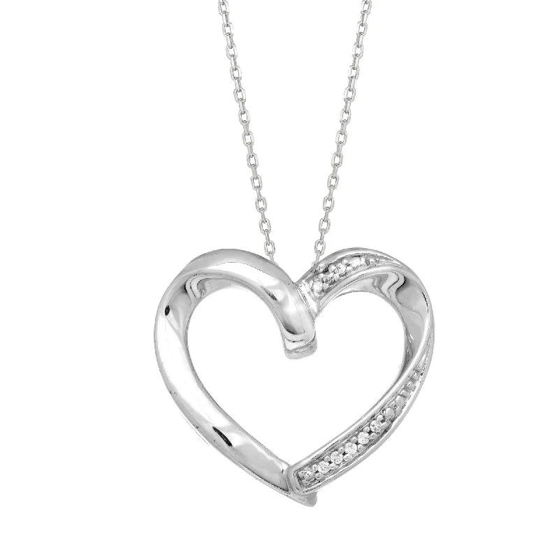 Rustic silver necklaces-Silver with Rhodium Finish with Silver with Rhodium Finish 18 inches 1.1mm Diamond Cut Cable