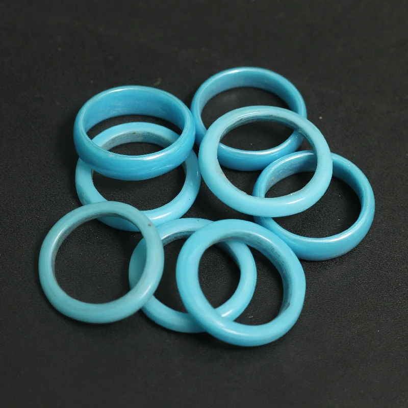 Bear motif rings-50 Pcs, Assorted Sky Blue Glass Finger Rings