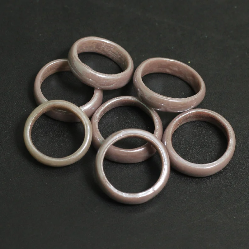 Stacked design rings-50 Pcs, Assorted Violet Glass Finger Rings