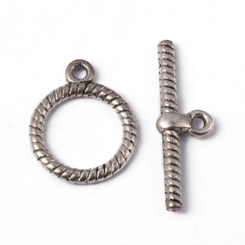 Bright diamond rings-Tibetan Ring Toggle Clasps