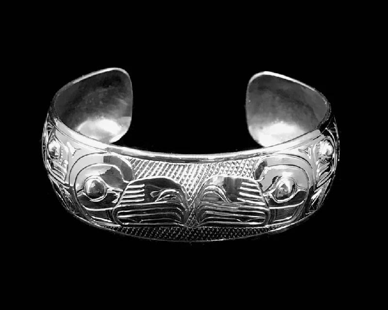 Stone weave bangles-Levi Chilton Bracelets Silver 3/4" Eagle